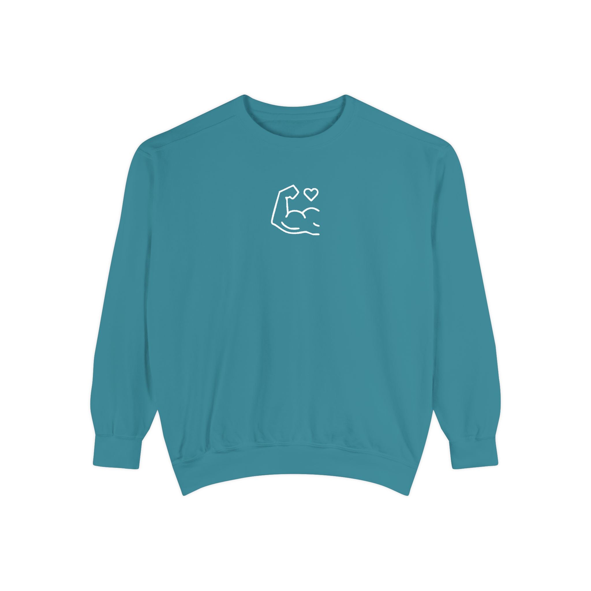 Flex & Love Sweatshirt – Minimal Gym Heart Edition