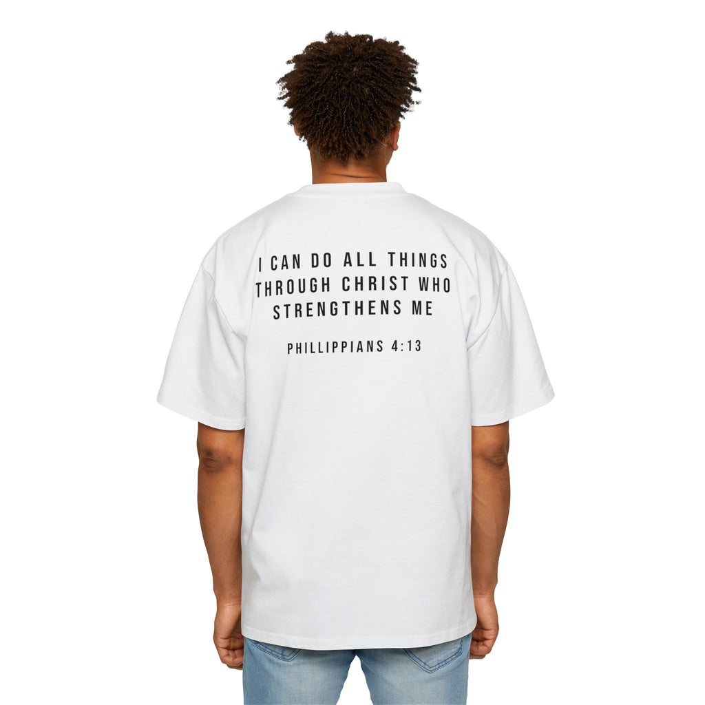 Philippians 4:13 Oversized Tee – Strength Through Faith