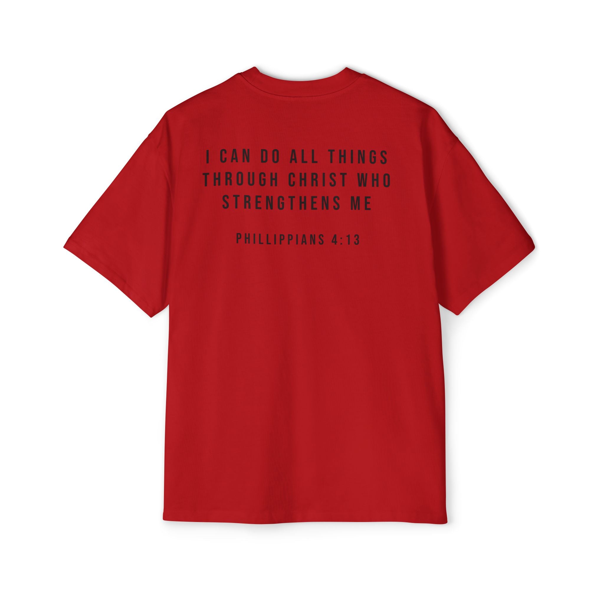 Philippians 4:13 Oversized Tee – Strength Through Faith