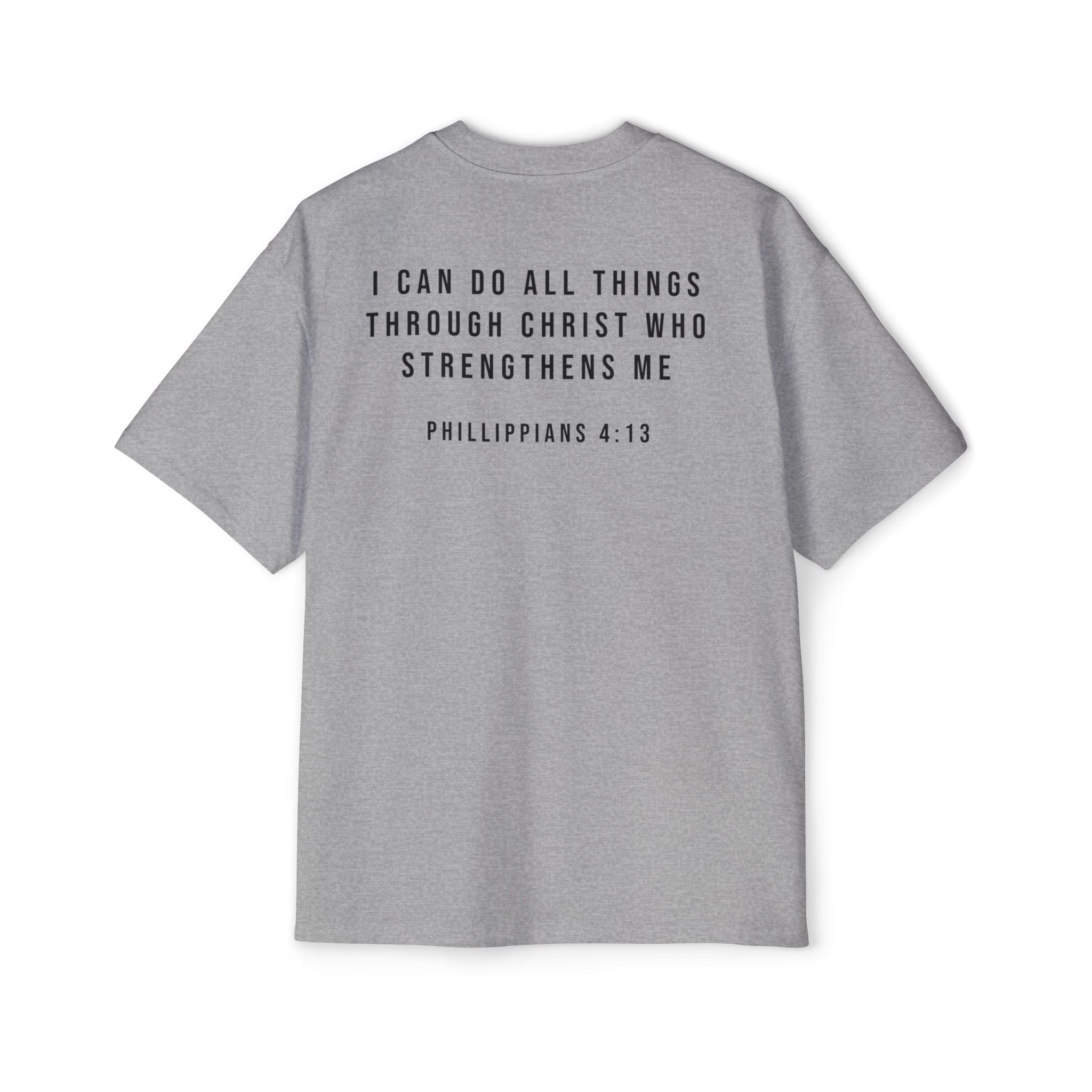 Philippians 4:13 Oversized Tee – Strength Through Faith