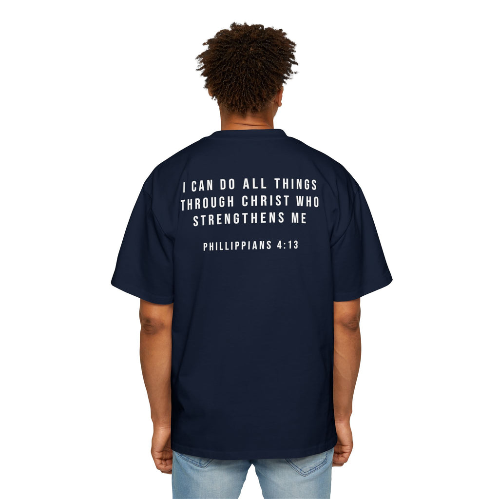Philippians 4:13 Oversized Tee – Strength Through Faith