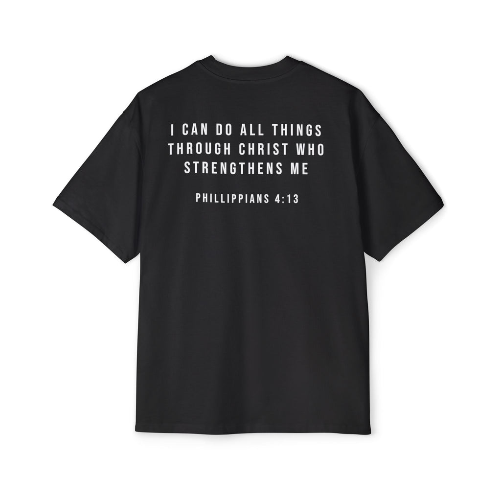 Philippians 4:13 Oversized Tee – Strength Through Faith