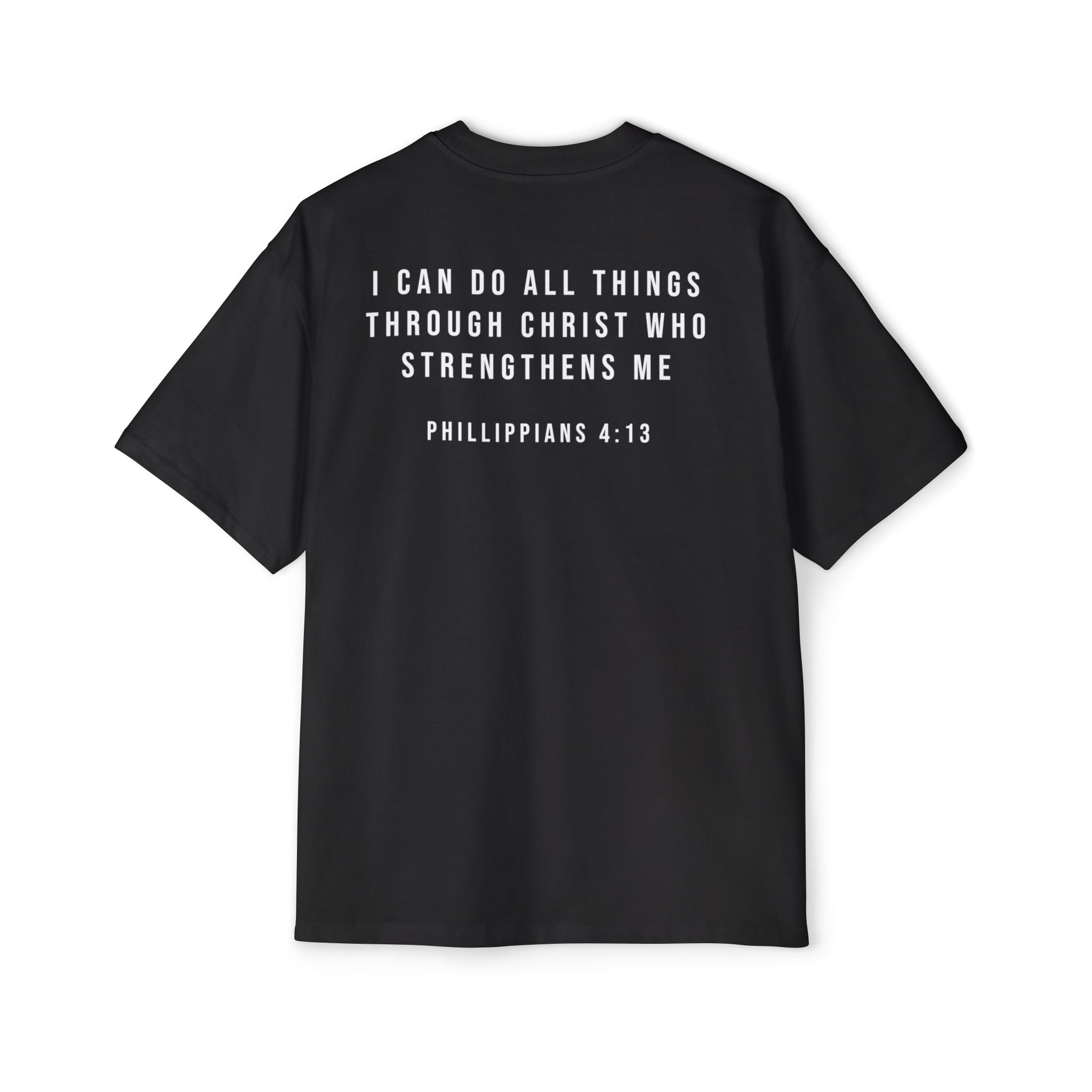Philippians 4:13 Oversized Tee – Strength Through Faith