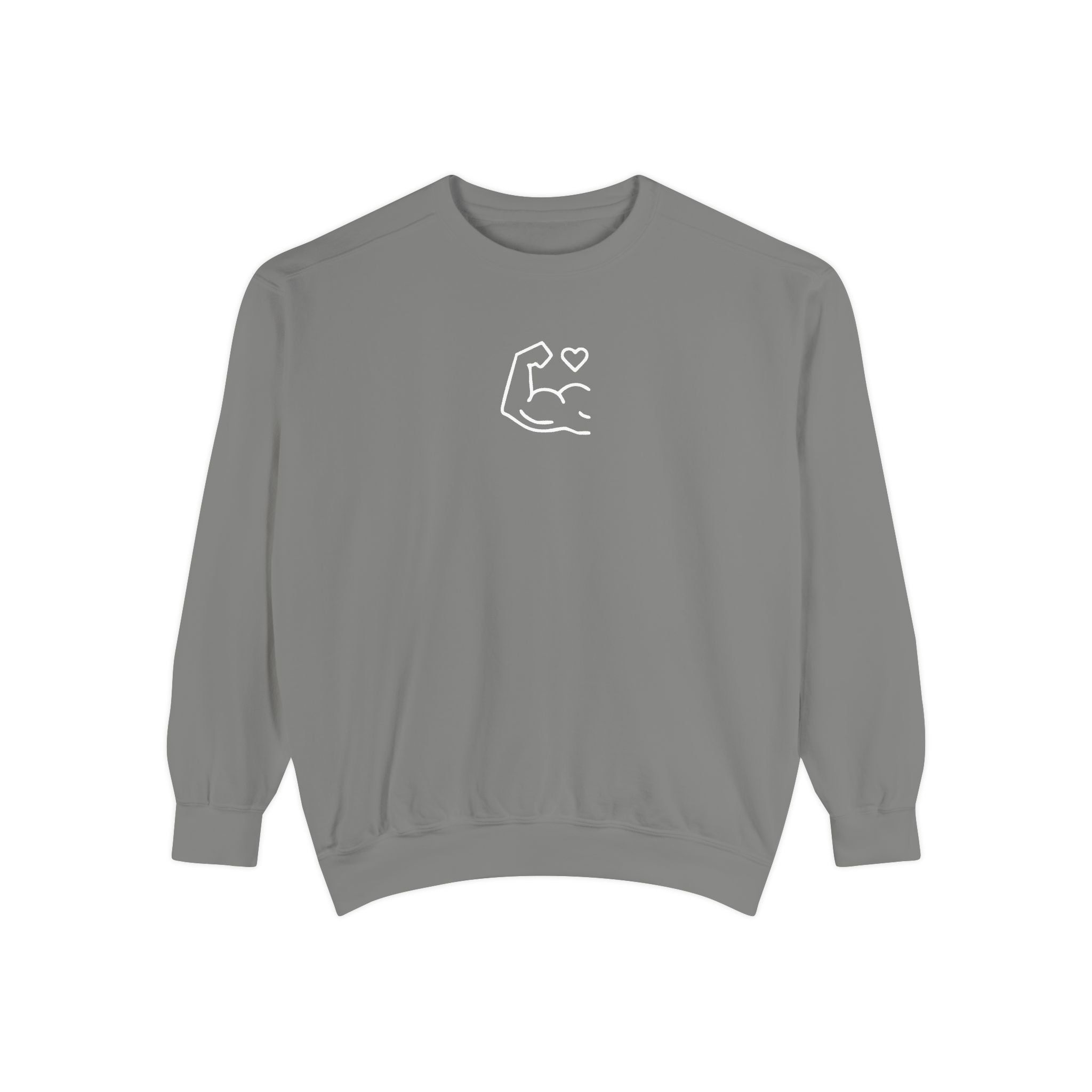 Flex & Love Sweatshirt – Minimal Gym Heart Edition