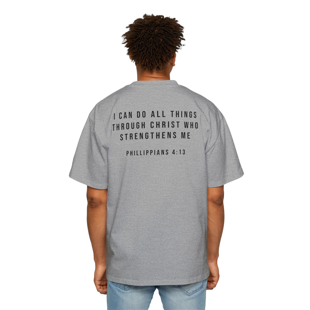 Philippians 4:13 Oversized Tee – Strength Through Faith