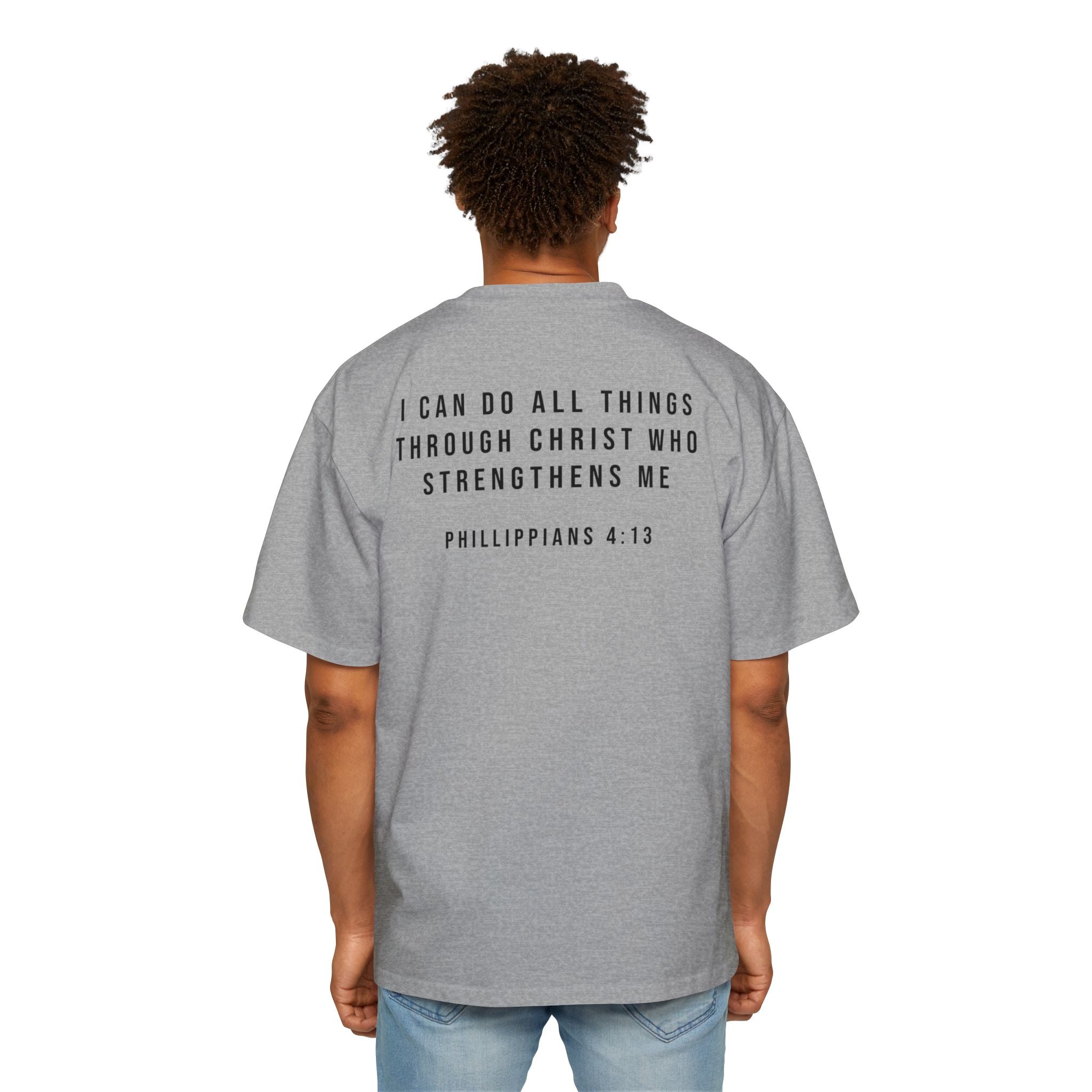 Philippians 4:13 Oversized Tee – Strength Through Faith