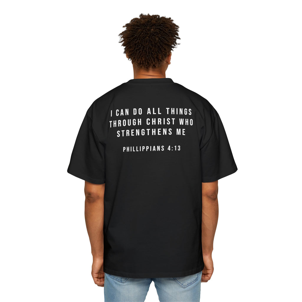Philippians 4:13 Oversized Tee – Strength Through Faith