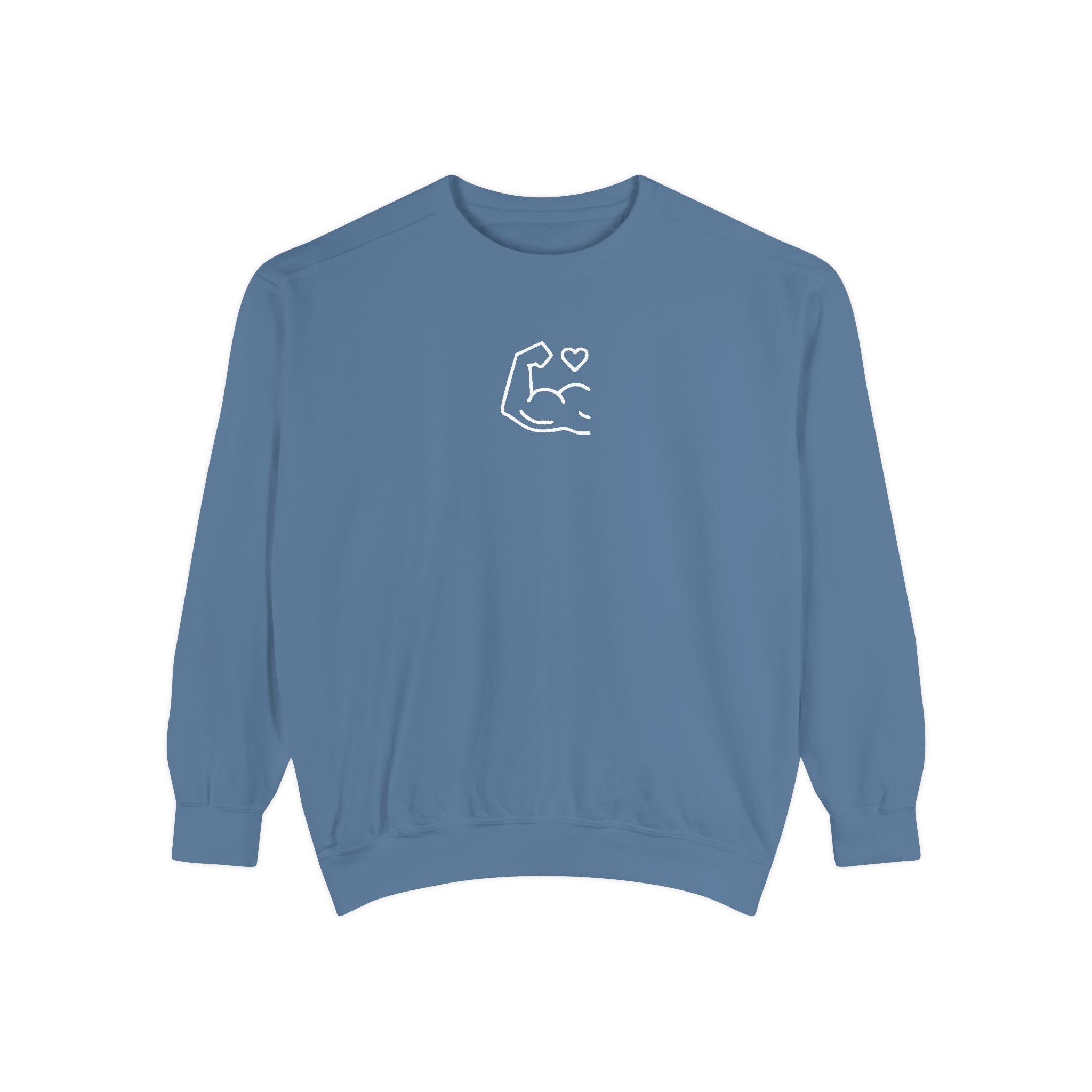 Flex & Love Sweatshirt – Minimal Gym Heart Edition