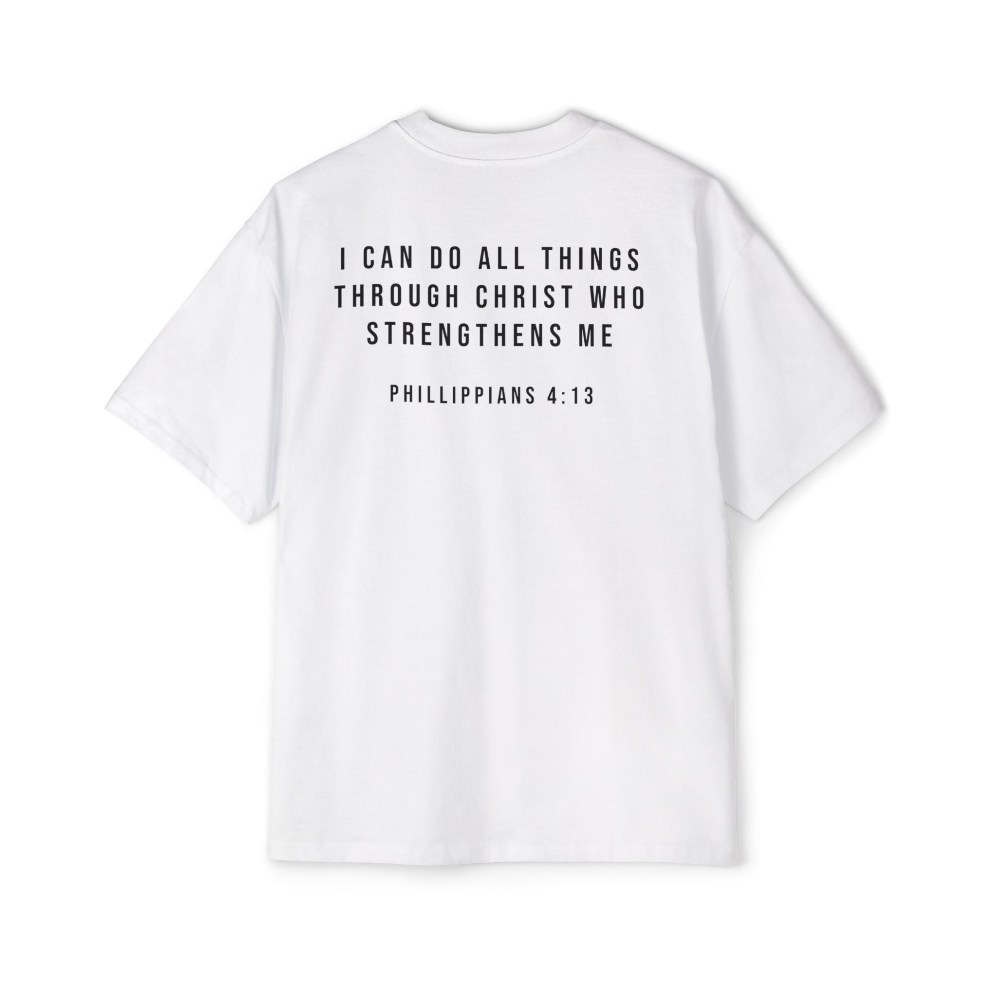 Philippians 4:13 Oversized Tee – Strength Through Faith