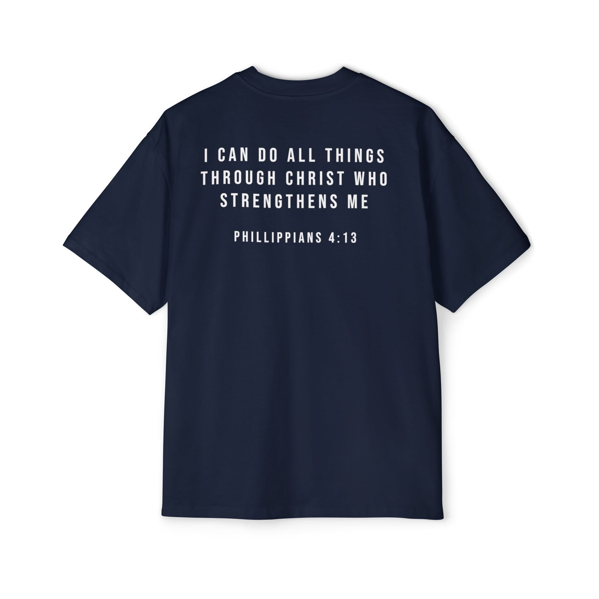 Philippians 4:13 Oversized Tee – Strength Through Faith