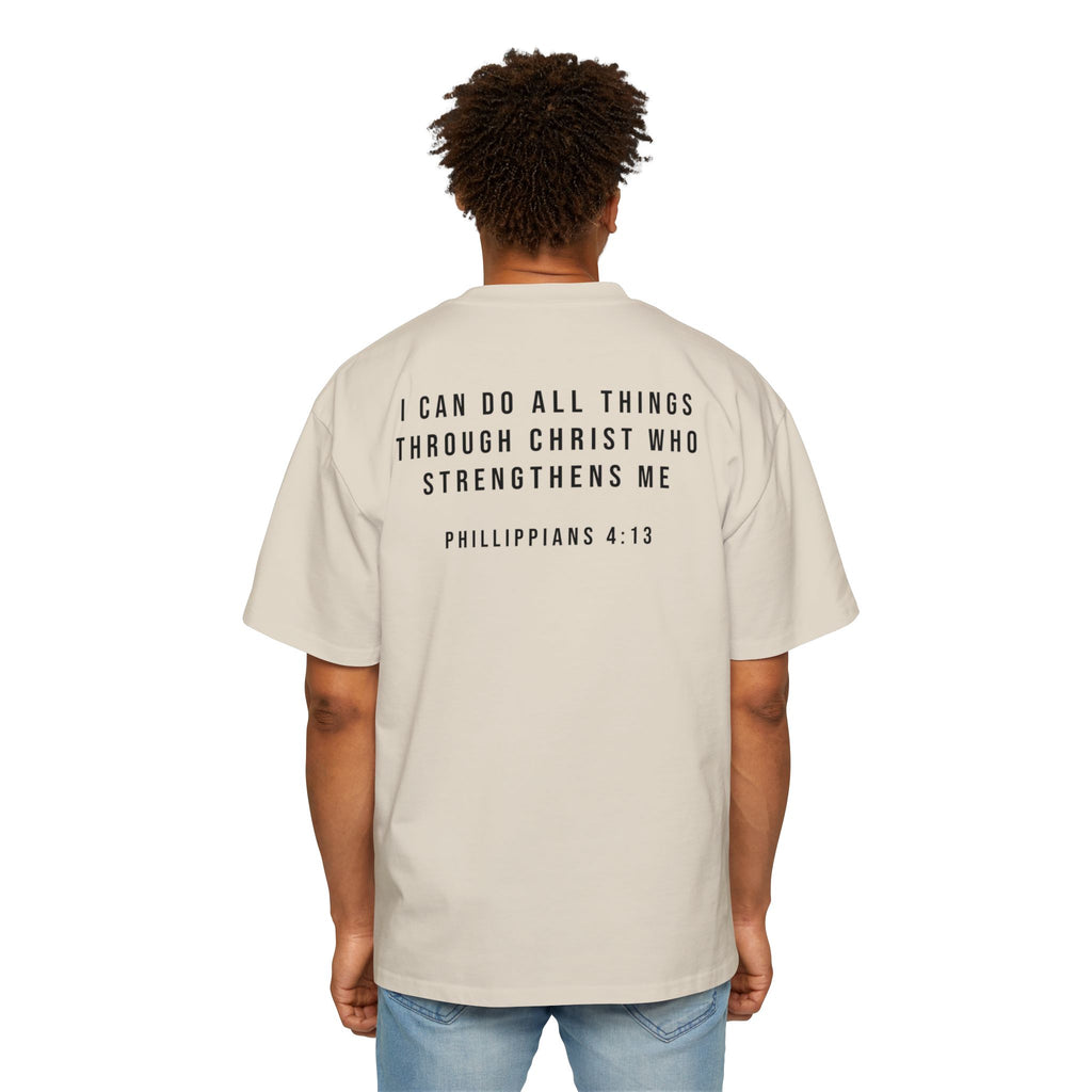 Philippians 4:13 Oversized Tee – Strength Through Faith